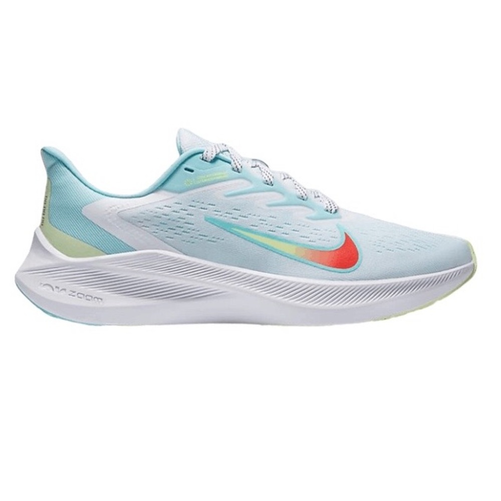 Nike Air Zoom Winflo 7 White Glacier Ice Running Shoe Sz 7